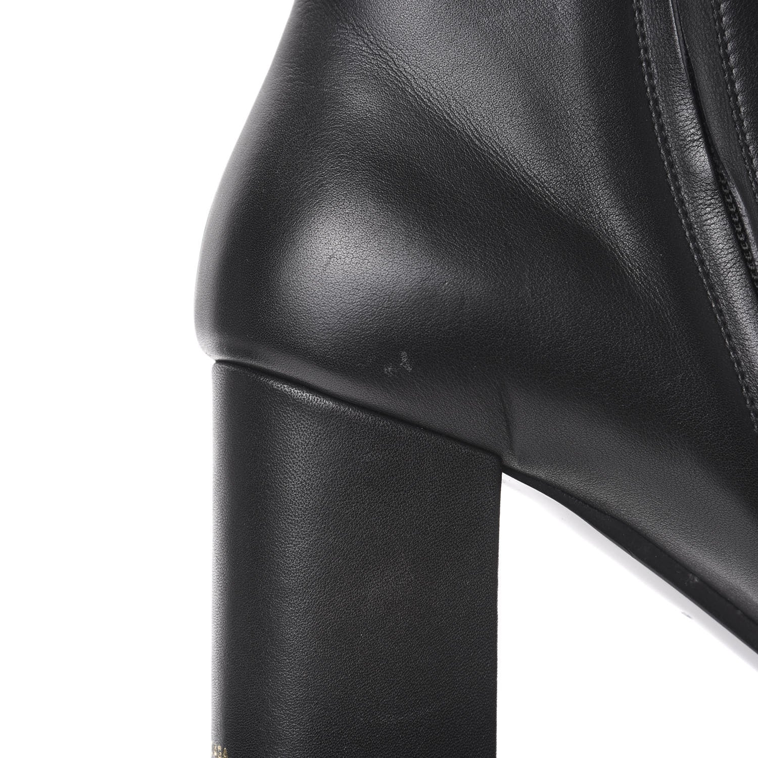 Balenciaga Shiny Sheepskin 20mm Oval Booties 38 Black 8 of 10