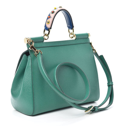 Dolce & Gabbana Dauphine Embellished Medium Miss Sicily Satchel Verde Muschio 3 of 9