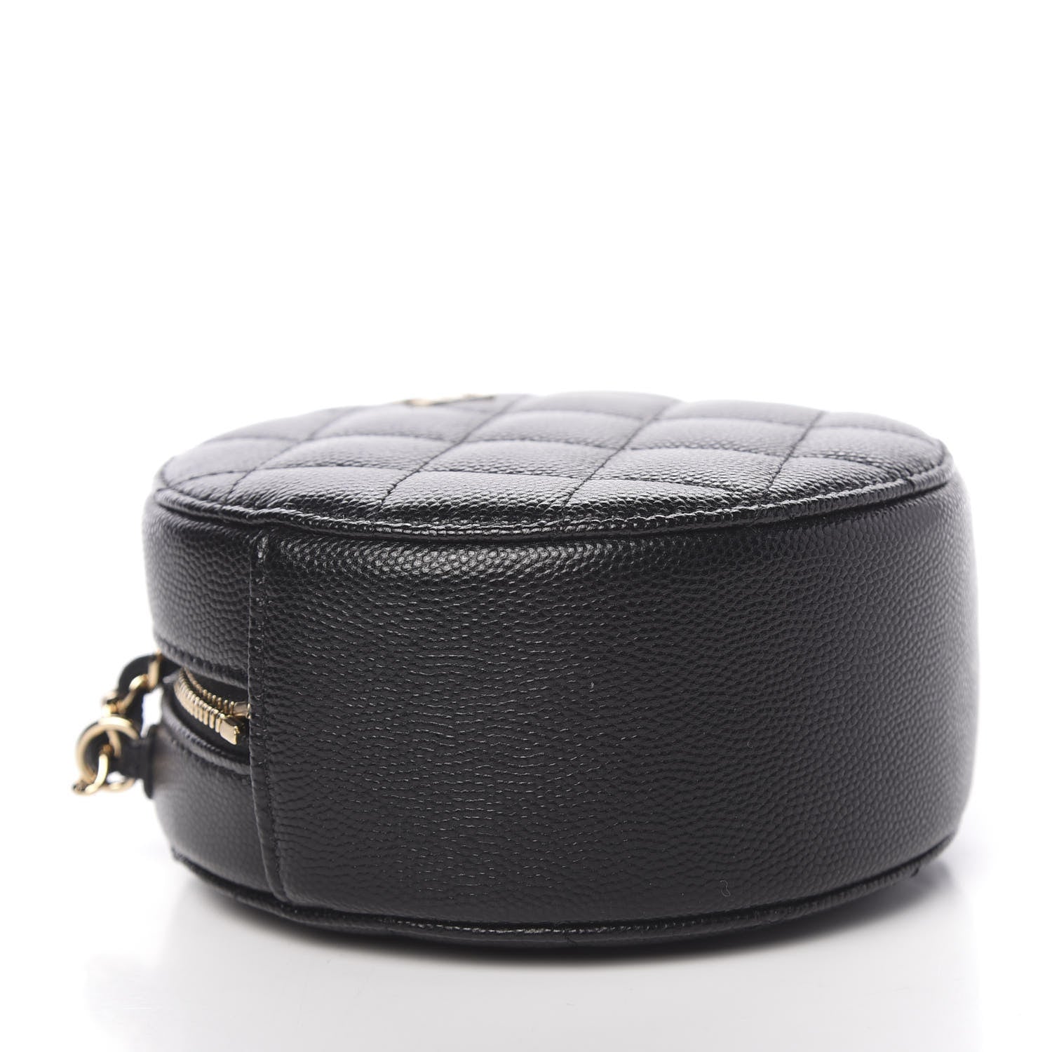 Chanel Caviar Quilted Round Clutch With Chain Black 4 of 10