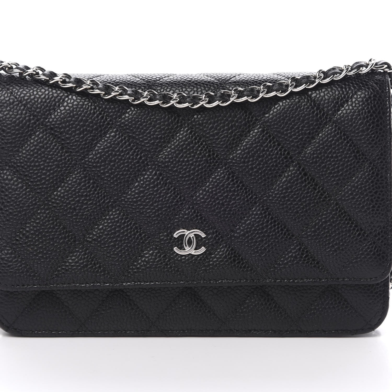 Chanel Caviar Quilted Wallet On Chain WOC Black 9 of 13