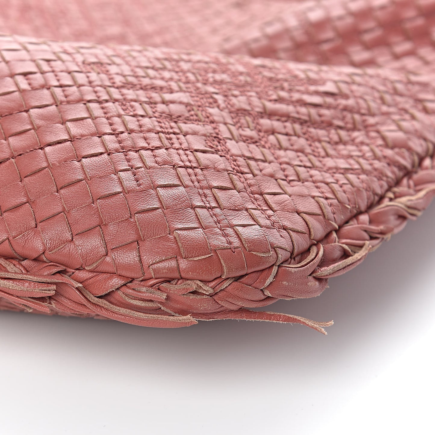 Nappa Intrecciato Fuzzy Maxi Veneta Hobo Dusty Rose