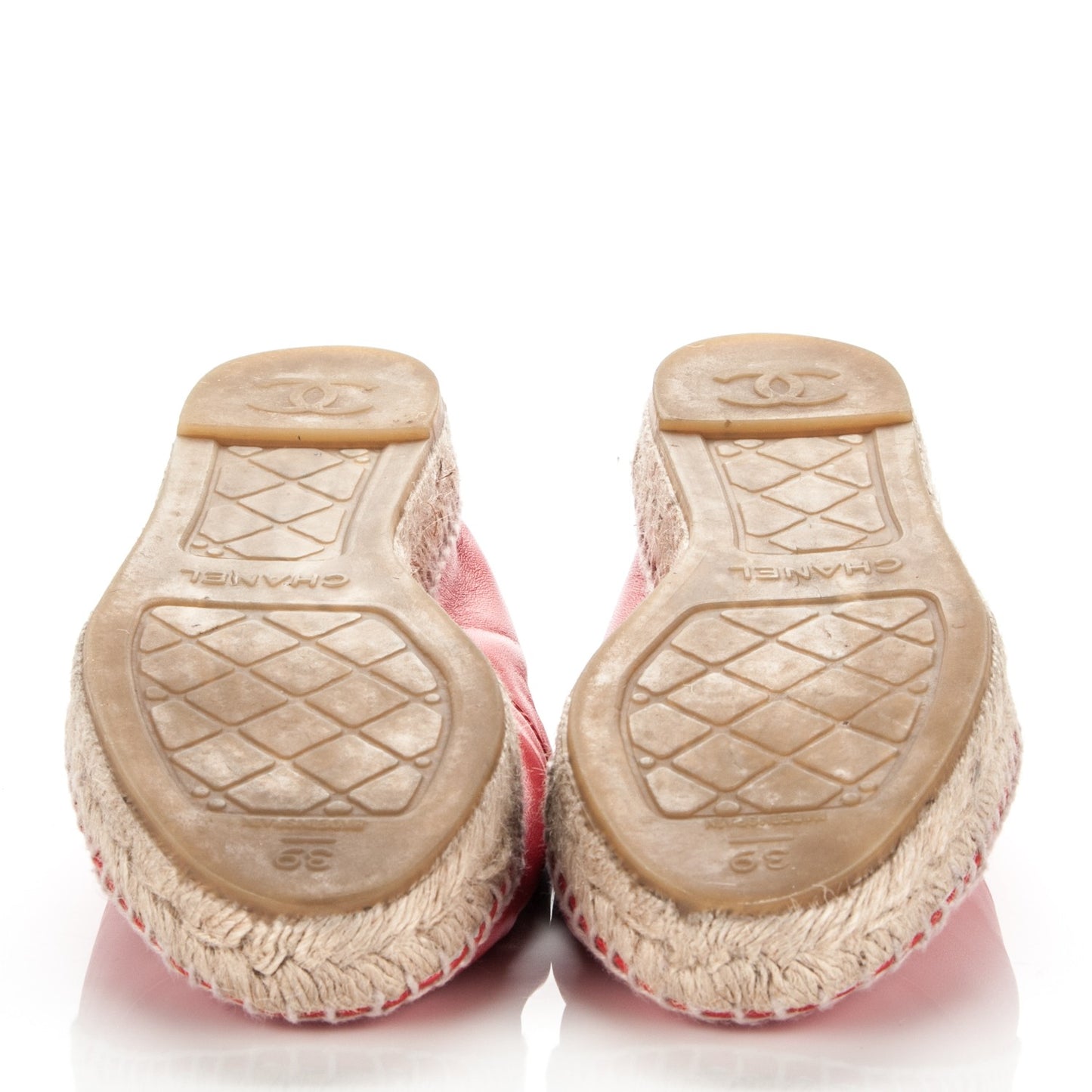 Lambskin CC Espadrilles 39 Red