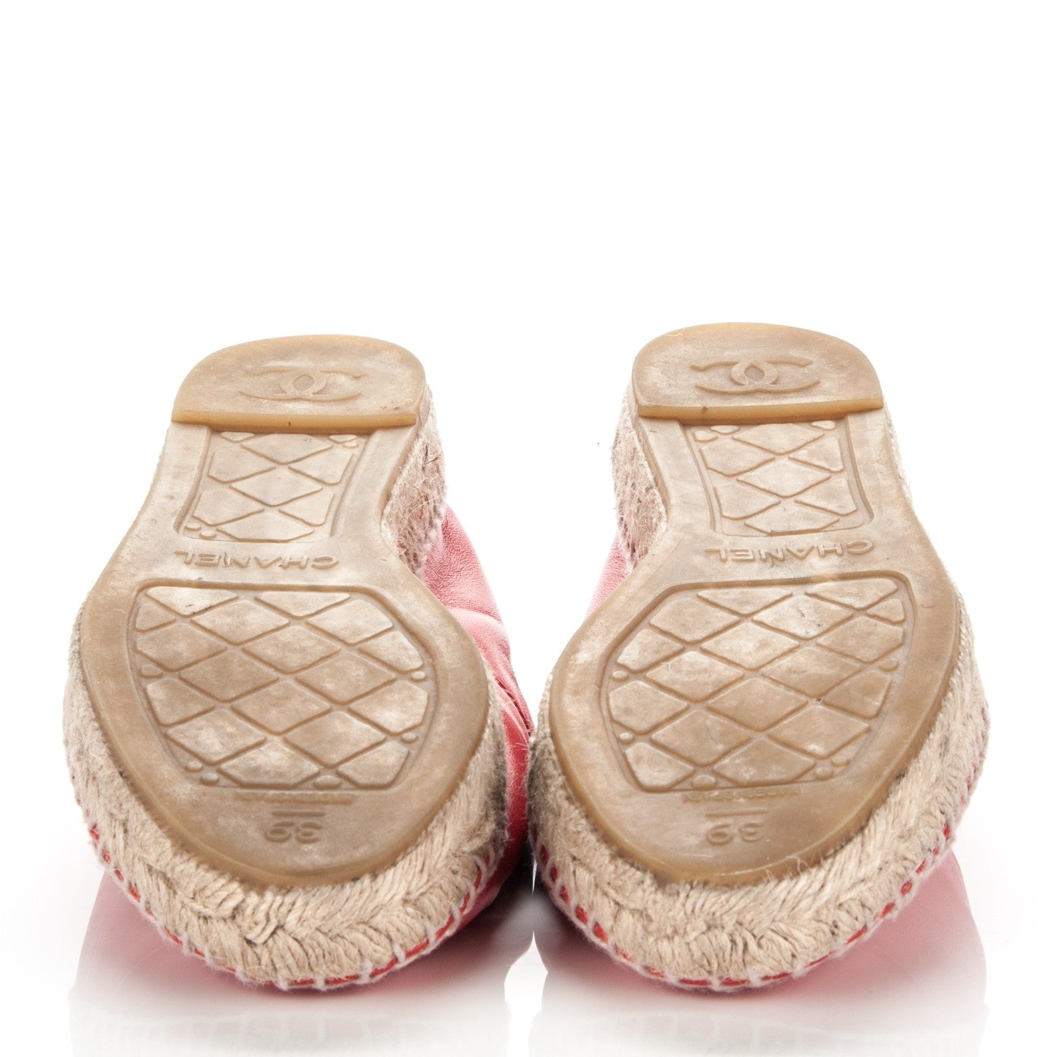 Chanel Lambskin CC Espadrilles 39 Red 5 of 8