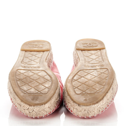 Chanel Lambskin CC Espadrilles 39 Red 5 of 8