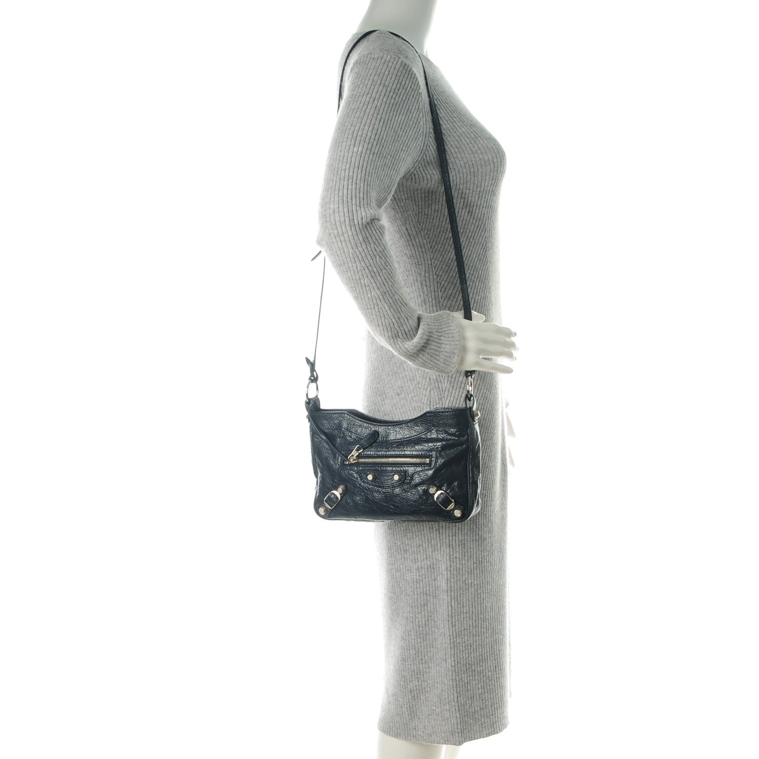 Balenciaga Agneau Giant 12 Silver Hardware Hip Bleu Obscur 2 of 7