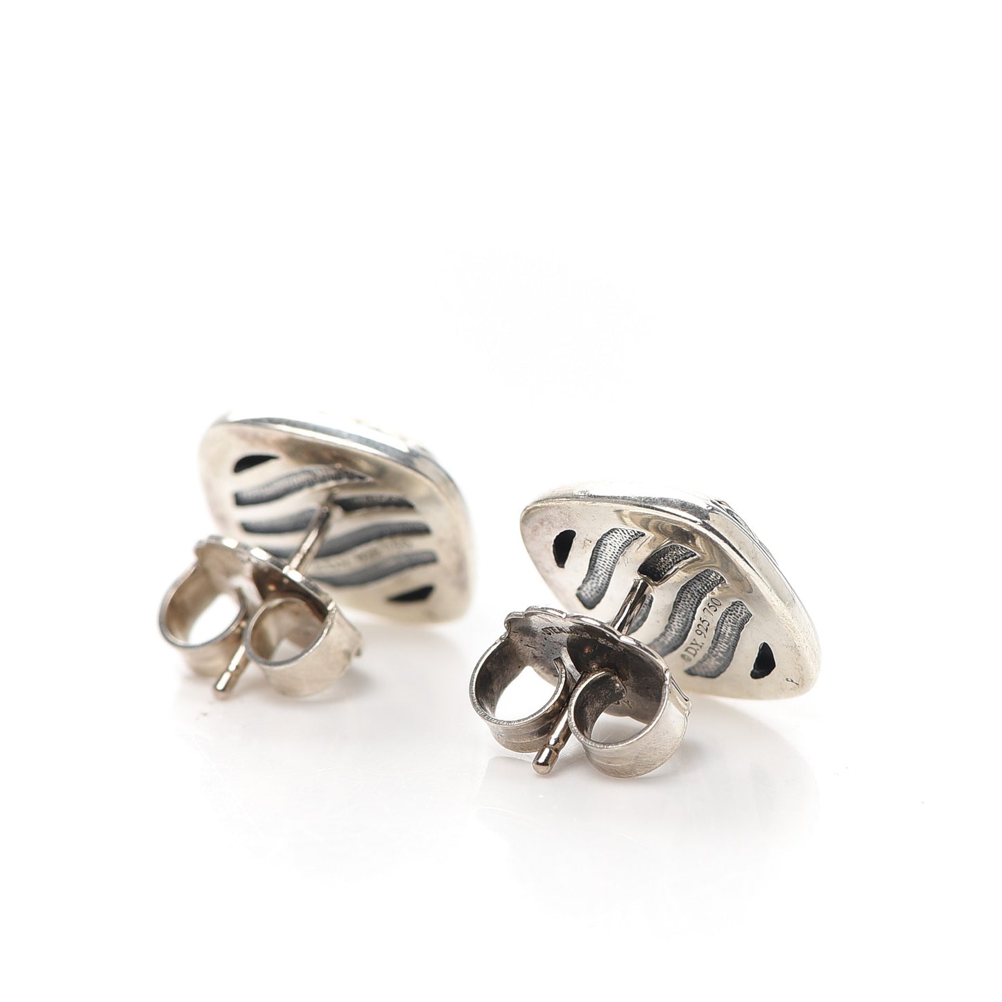 Sterling Silver 18K Yellow Gold Black Onyx 7mm Albion Earrings