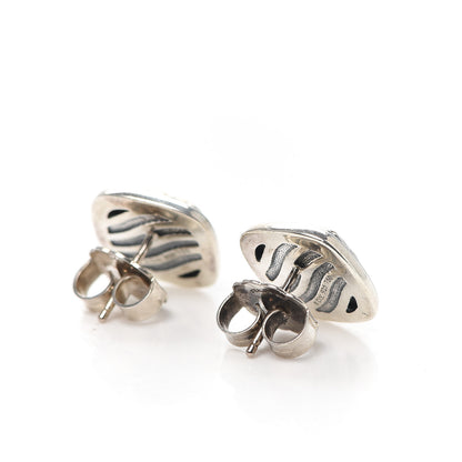 David Yurman Sterling Silver 18K Yellow Gold Black Onyx 7mm Albion Earrings 3 of 4