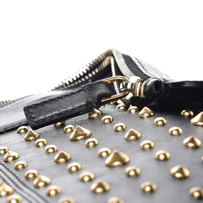Alexander McQueen Calfskin Studded De Manta Clutch Black 8 of 9
