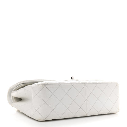 Chanel Caviar Quilted Jumbo Double Flap White 4 of 32