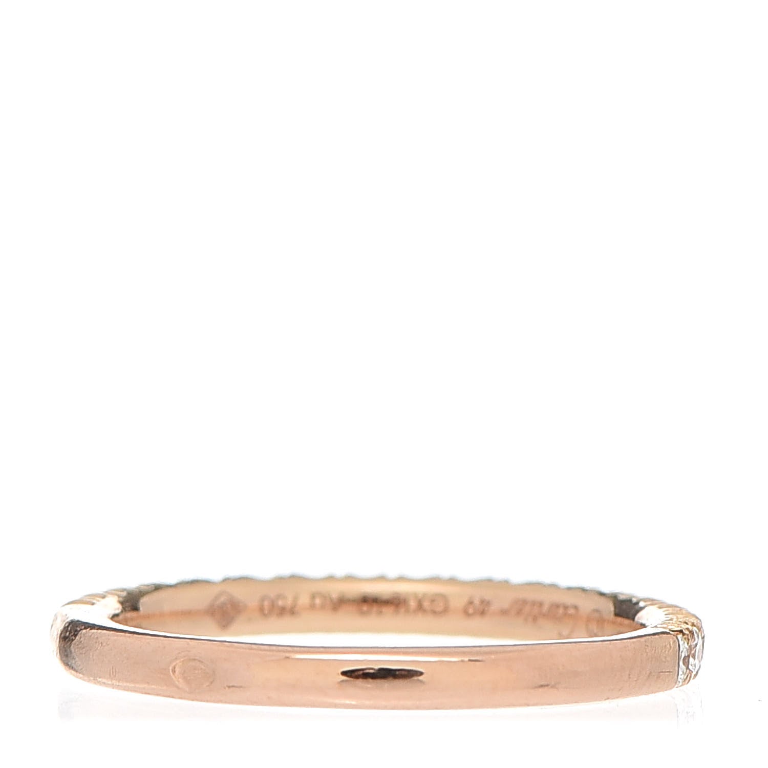 Cartier 18K Pink Gold Diamond 2mm Etincelle de Cartier Wedding Band Ring 49 4.75 3 of 5