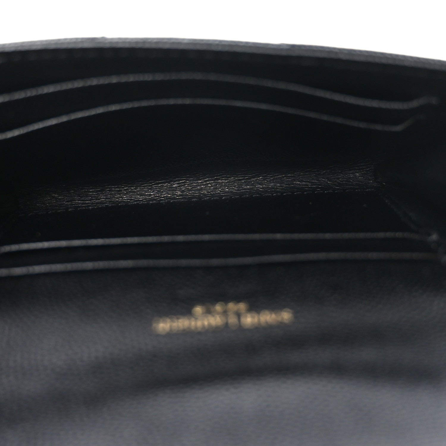 Saint Laurent Grain De Poudre Matelasse Chevron Small Monogram Envelope Wallet Black 5 of 6
