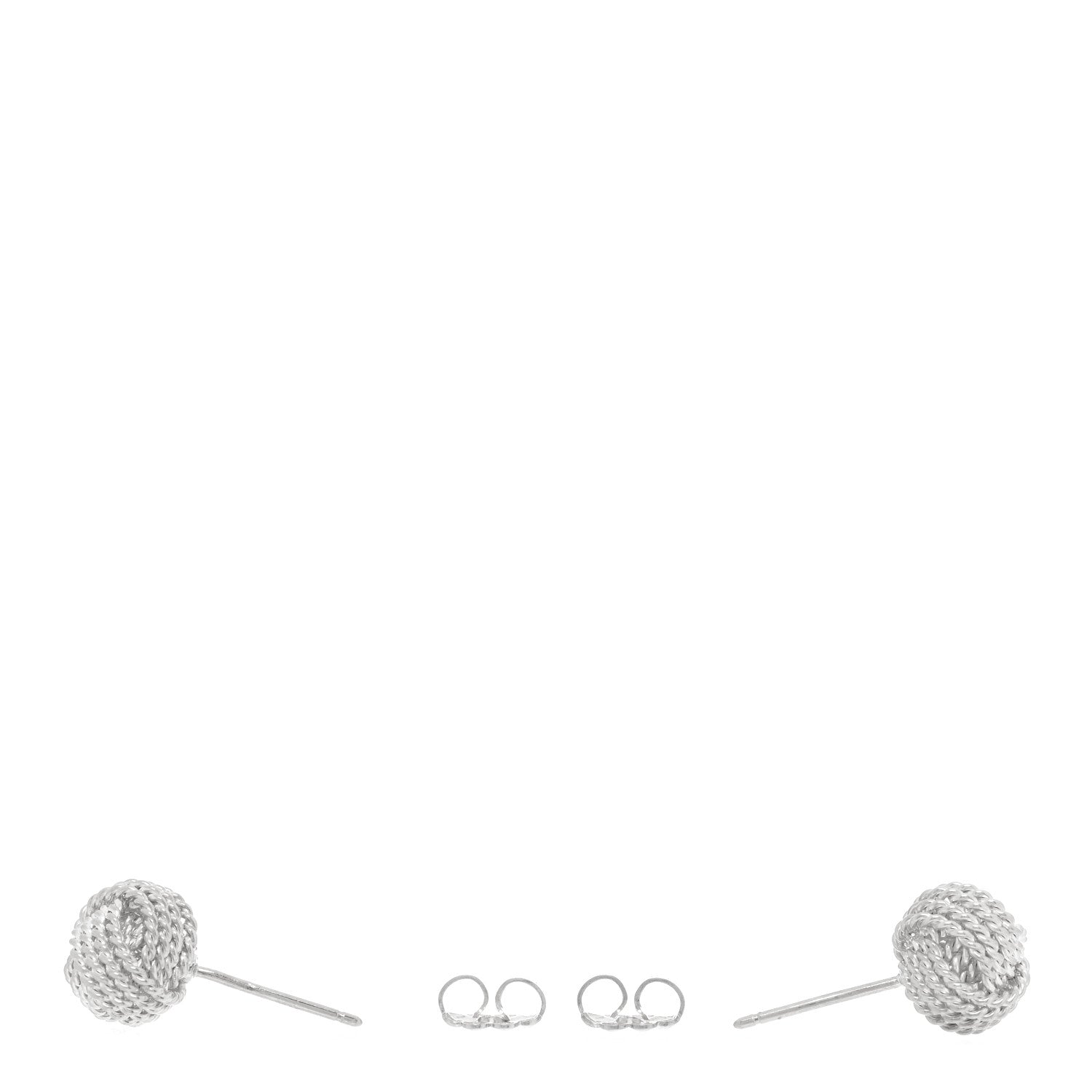 Tiffany Sterling Silver Twist Knot Earrings 3 of 4