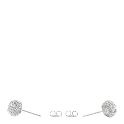 Tiffany Sterling Silver Twist Knot Earrings 3 of 4