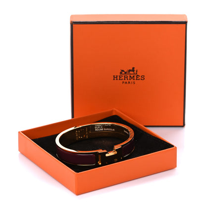 Hermes Enamel Narrow Clic Clac H Bracelet PM Rouge Baroque 8 of 8