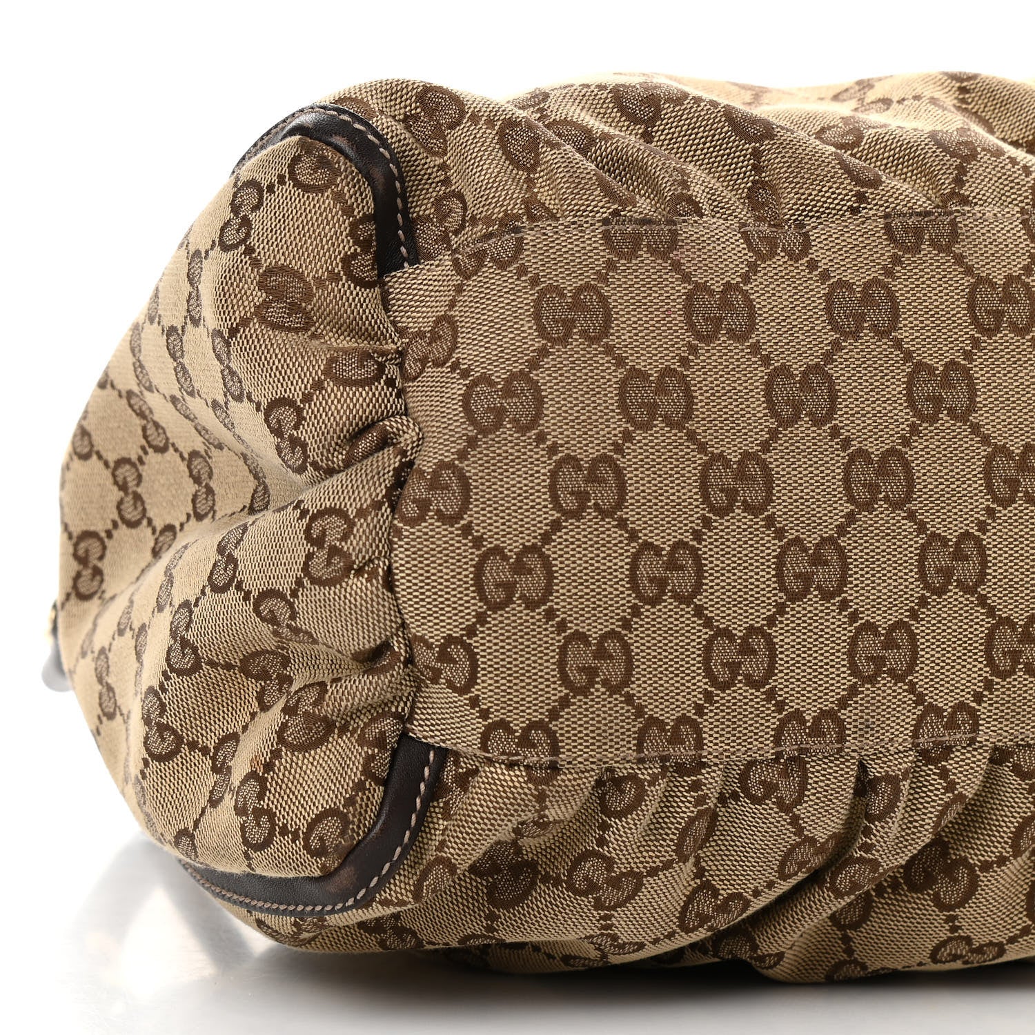 Gucci Monogram Large D Gold Hobo Dark Brown 9 of 14