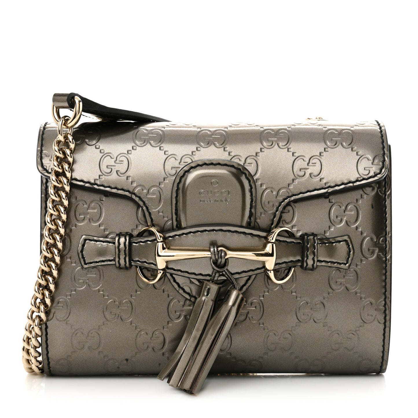 Shine Guccissima Mini Emily Chain Shoulder Bag Sasso