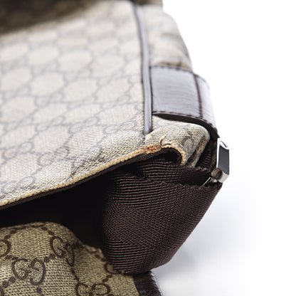 Gucci GG Plus Monogram Large Flap Messenger Bag Beige Dark Brown 9 of 15