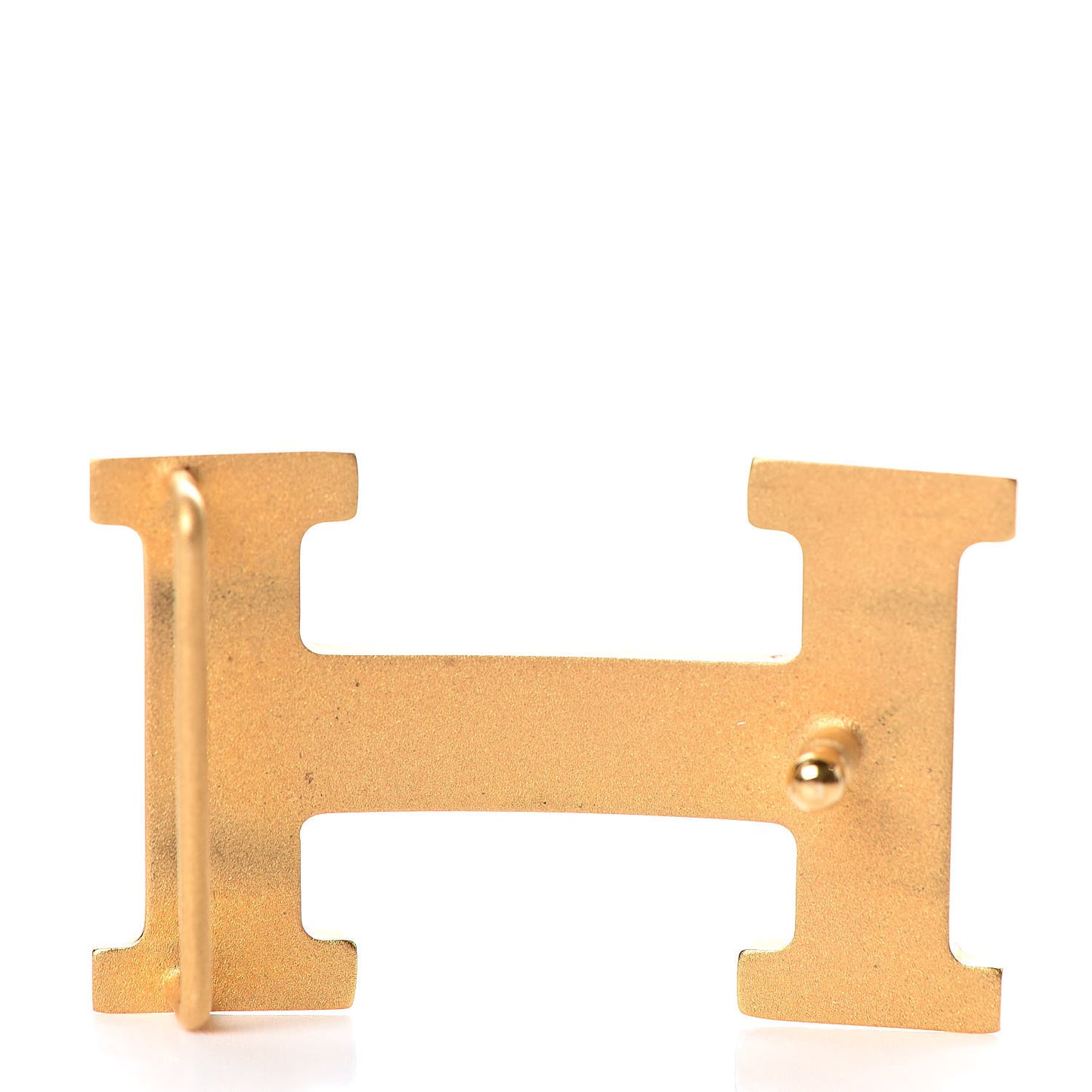 Polished 32mm H Belt Buckle Gold