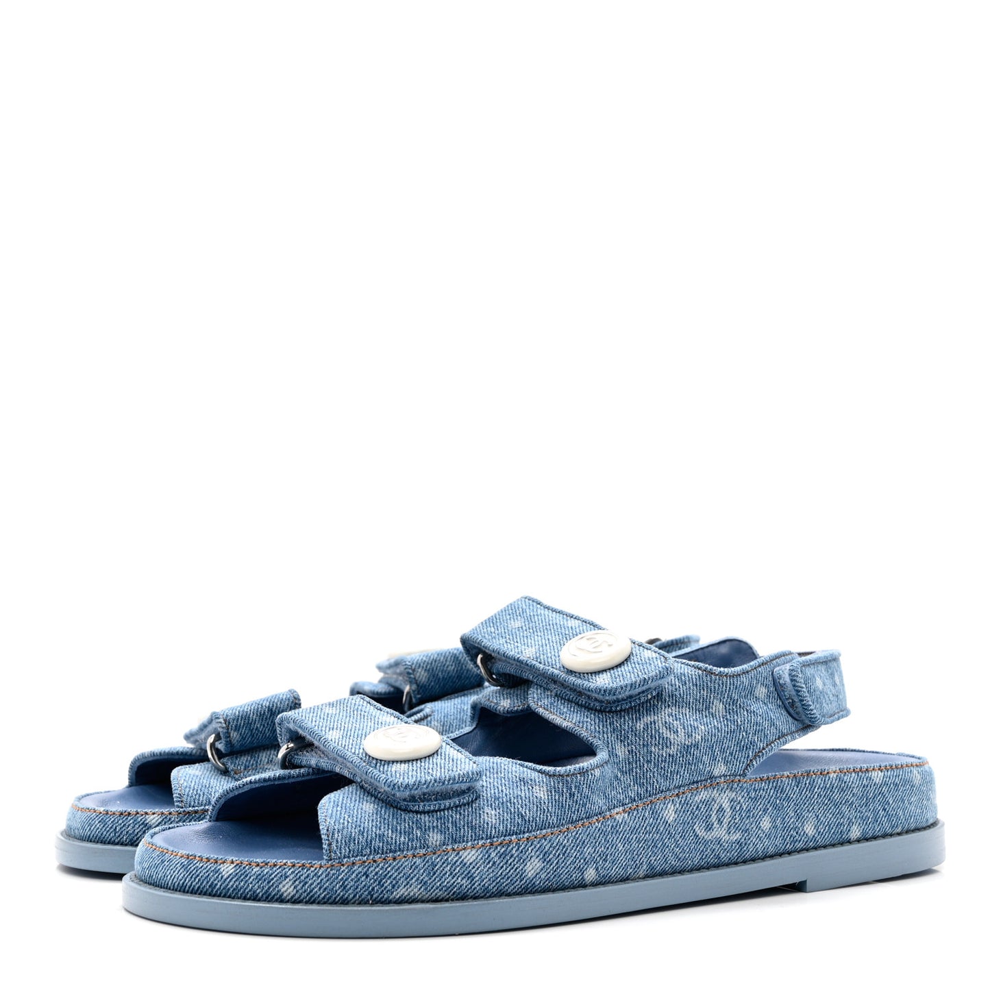 Denim CC Dad Sandals 40 Light Blue