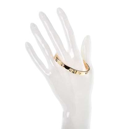 Cartier 18K Yellow Gold 10 Diamond LOVE Bracelet 17 2 of 6