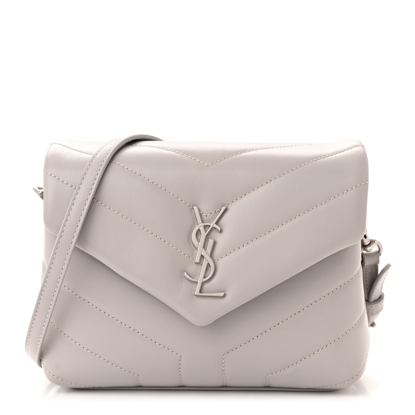 Calfskin Y Quilted Monogram Toy Loulou Satchel Granite