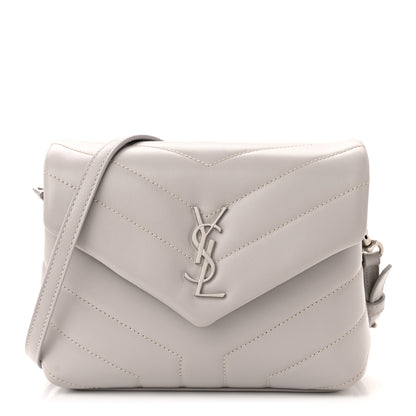 Saint Laurent Calfskin Y Quilted Monogram Toy Loulou Satchel Granite 1 of 11