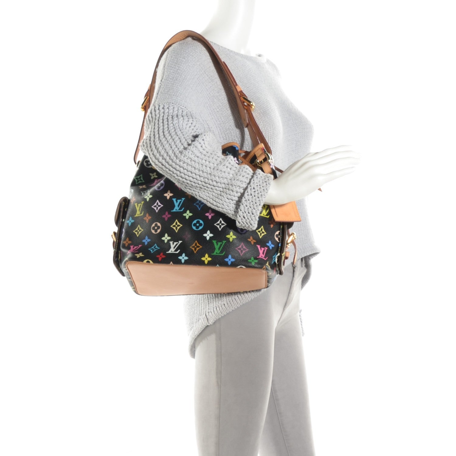 Louis Vuitton Monogram Multicolor Petit Noe Black 2 of 8