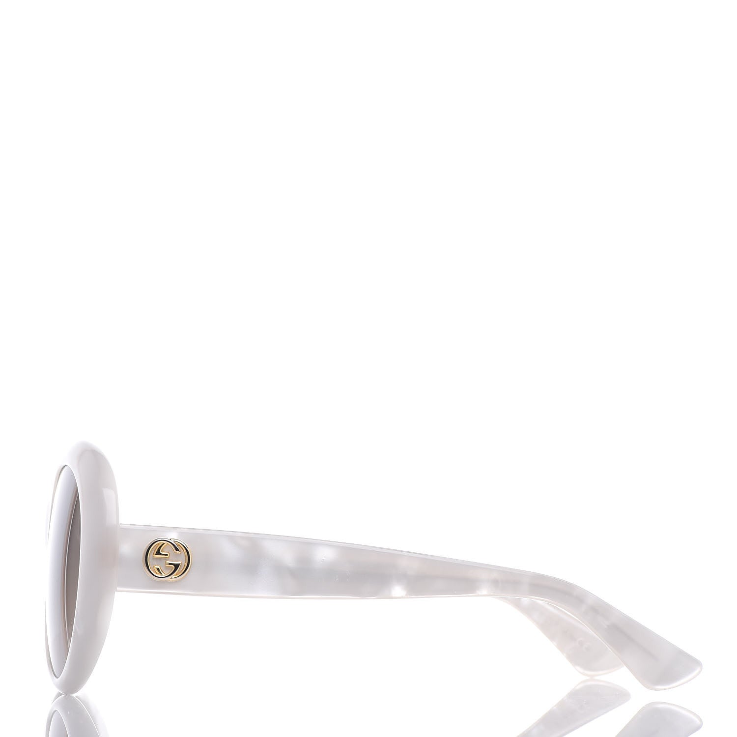 Gucci Round Frame GG Sunglasses White 3 of 7