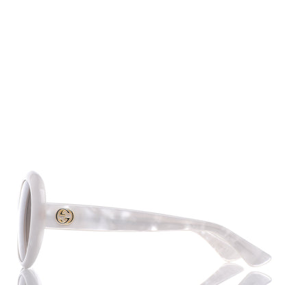 Gucci Round Frame GG Sunglasses White 3 of 7