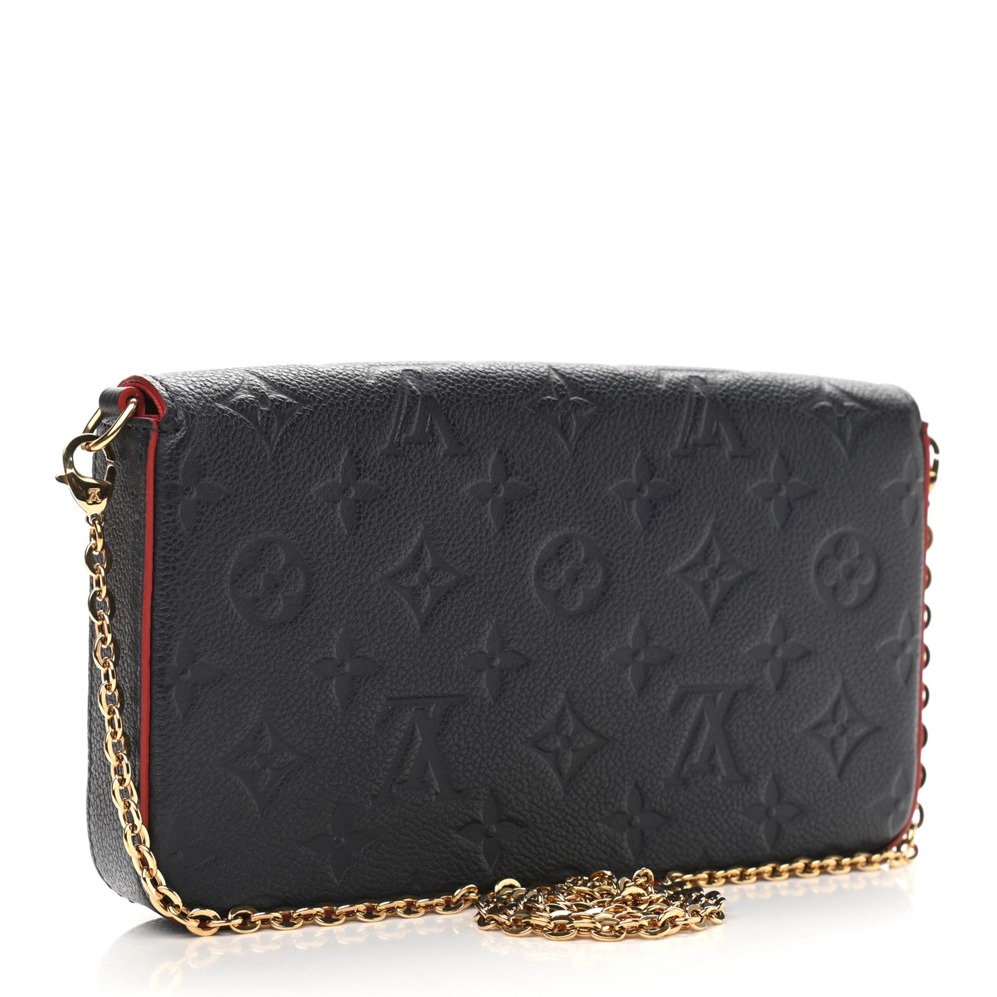 Empreinte Pochette Felicie Chain Wallet Marine Rouge