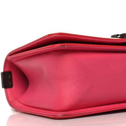 Chanel Patent Calfskin Enamel Quilted Medium Boy Flap Dark Pink 9 of 14