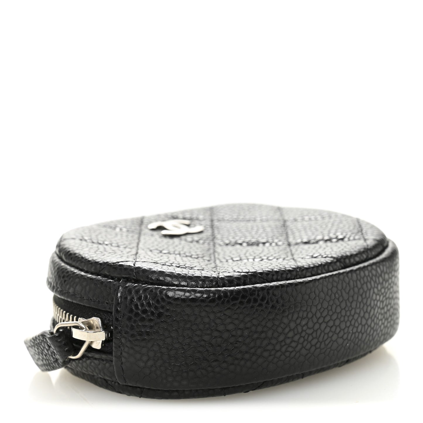 Caviar Quilted Zip Around Classic Coin Purse Black