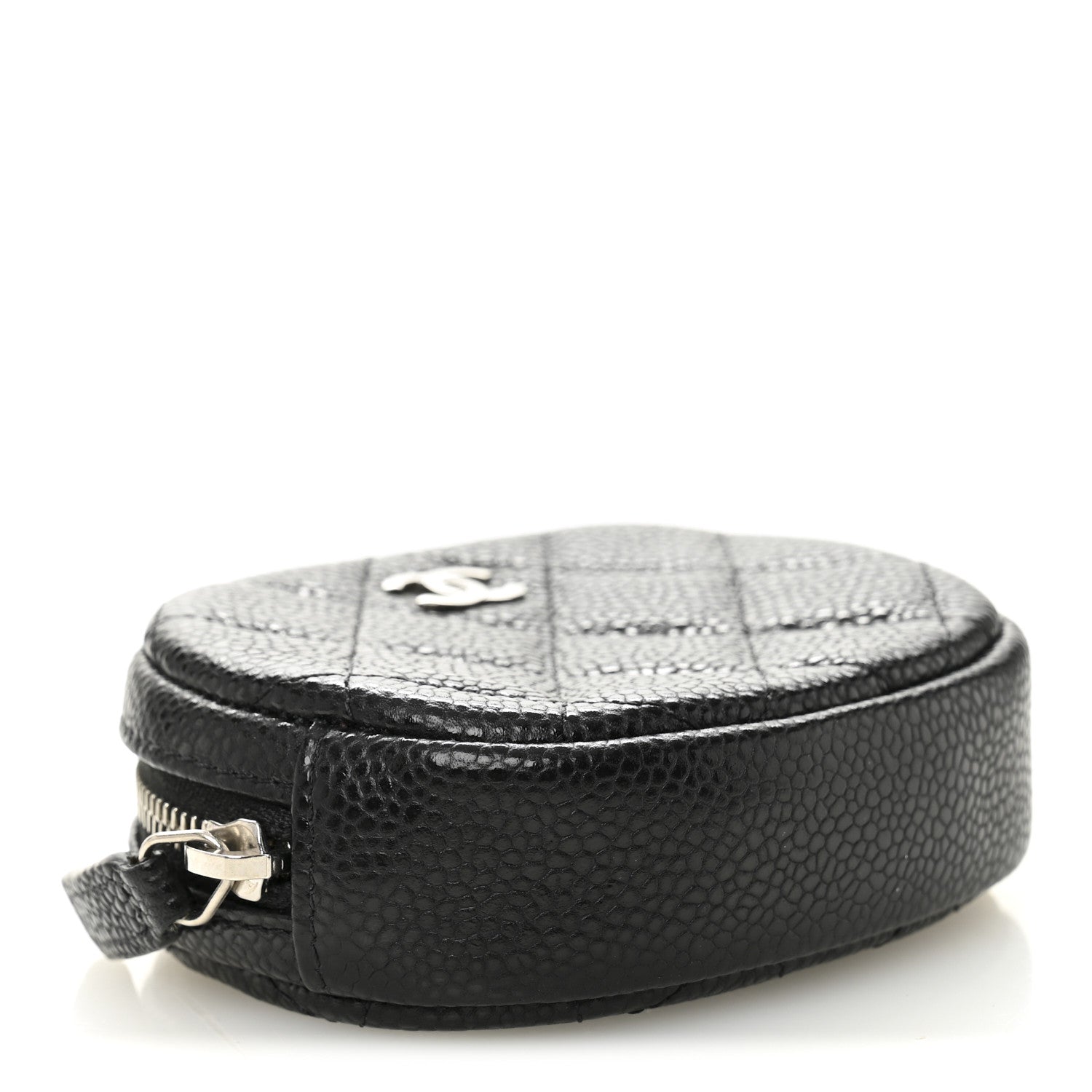 Chanel Caviar Quilted Zip Around Classic Coin Purse Black 4 of 7
