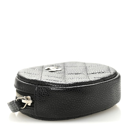 Chanel Caviar Quilted Zip Around Classic Coin Purse Black 4 of 7