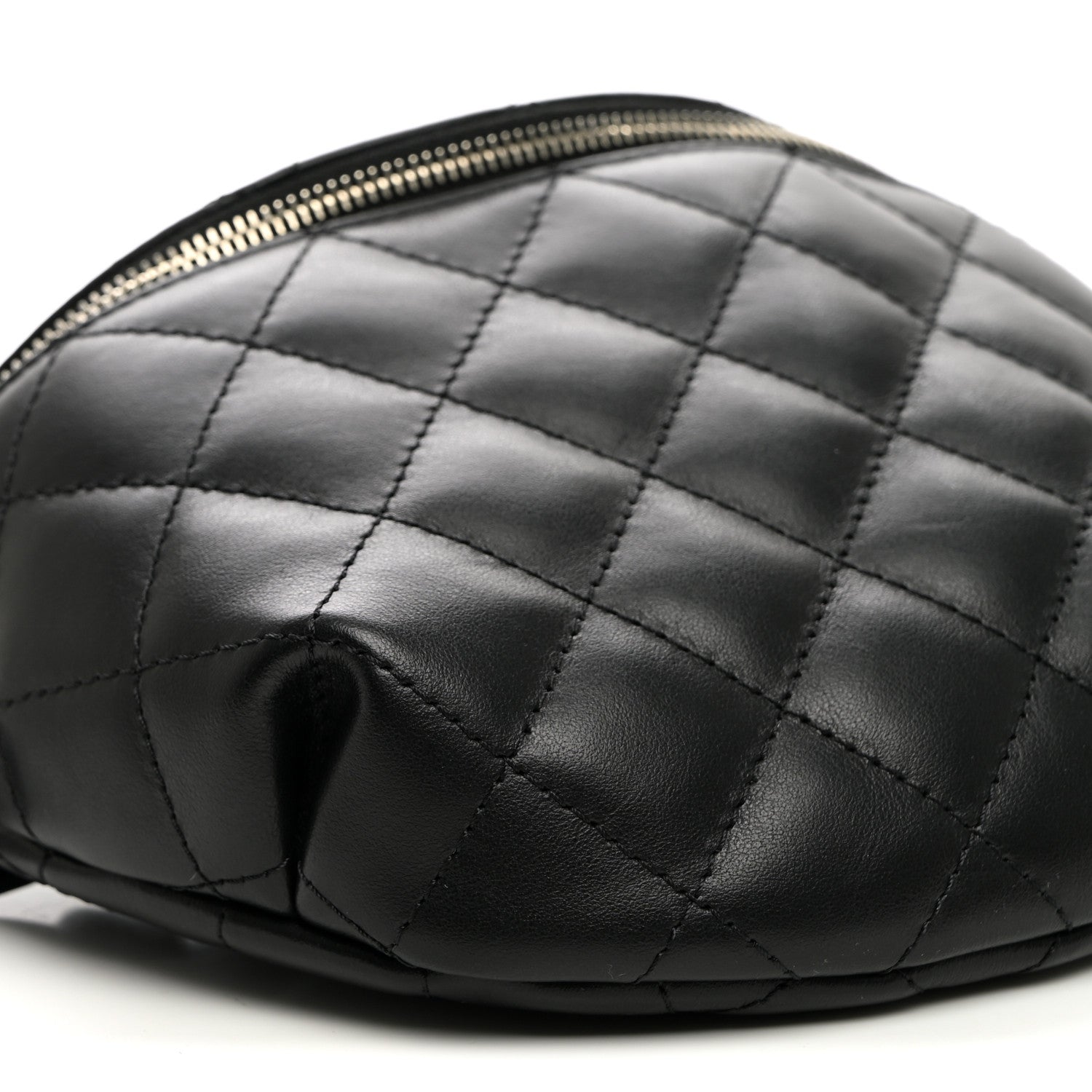 Chanel Calfskin Quilted Uniform Waist Belt Bag Black 8 of 9