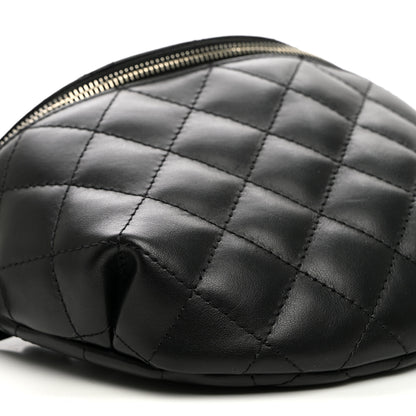 Chanel Calfskin Quilted Uniform Waist Belt Bag Black 8 of 9