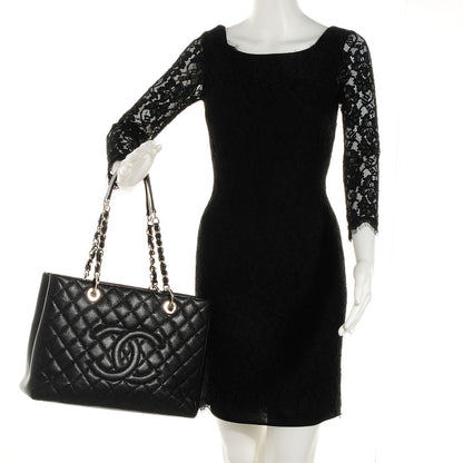 Chanel Caviar Quilted Grand Shopping Tote GST Black 2 of 8