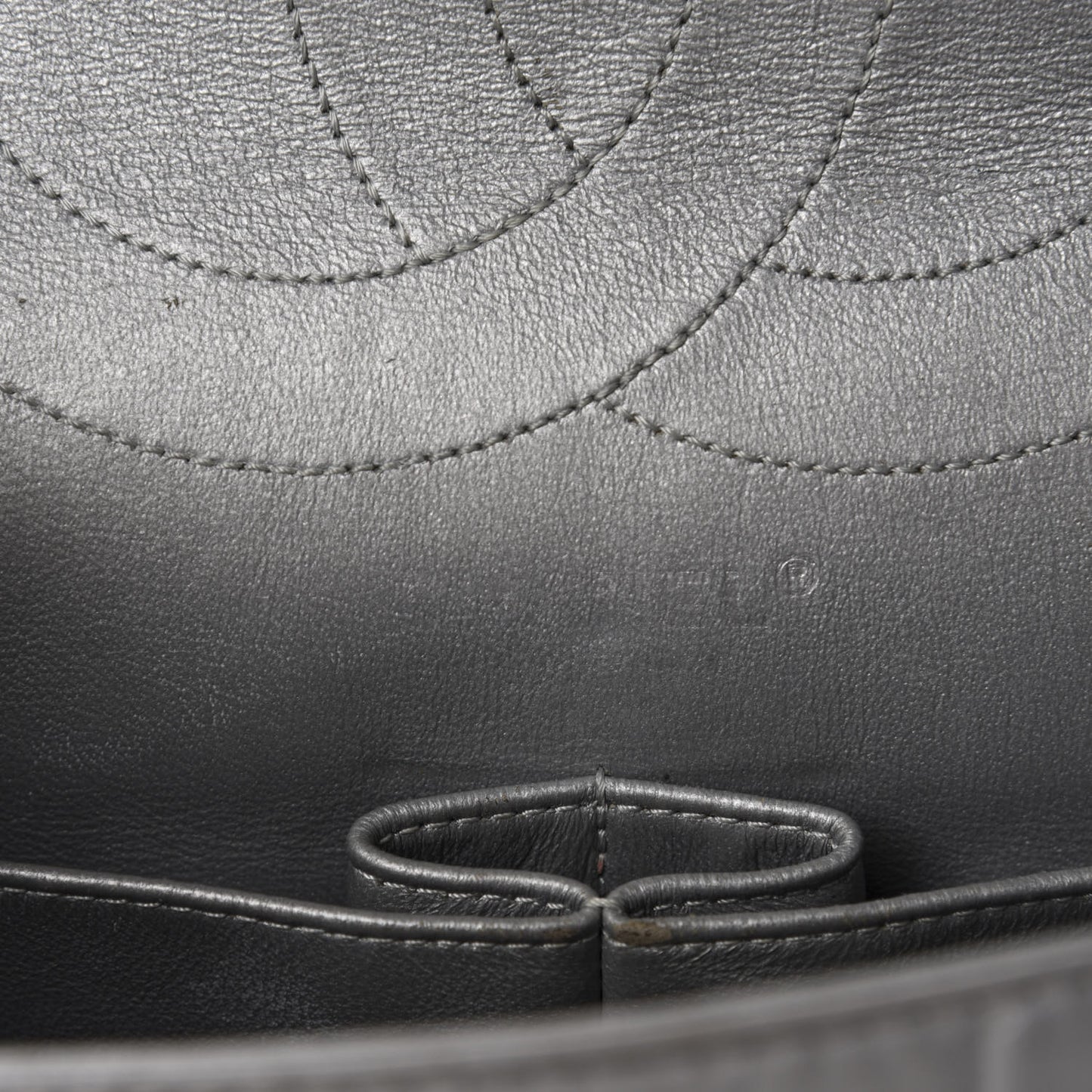 Metallic Aged Calfskin Quilted 2.55 Reissue 227 Flap Argent Fonce