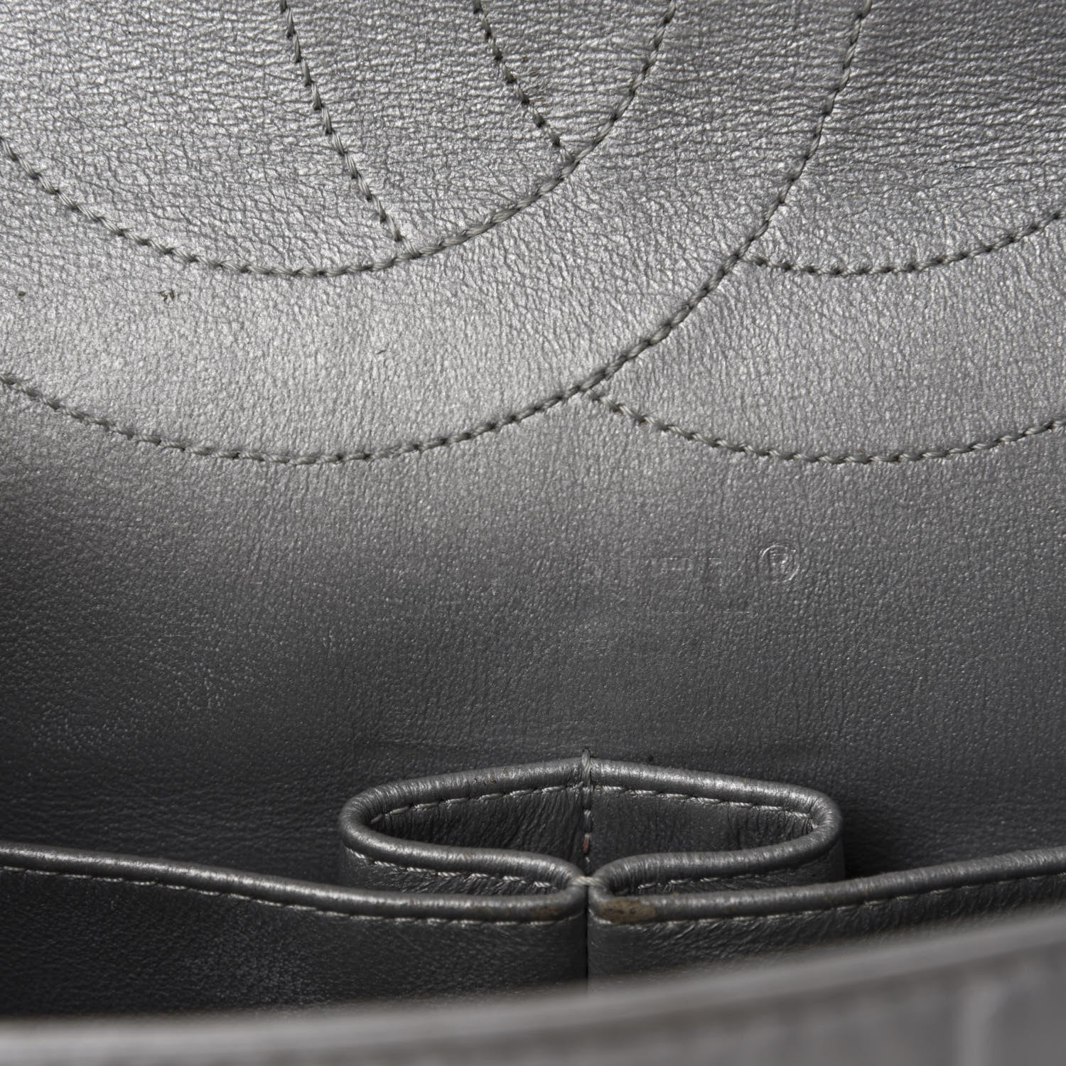 Chanel Metallic Aged Calfskin Quilted 2.55 Reissue 227 Flap Argent Fonce 12 of 23
