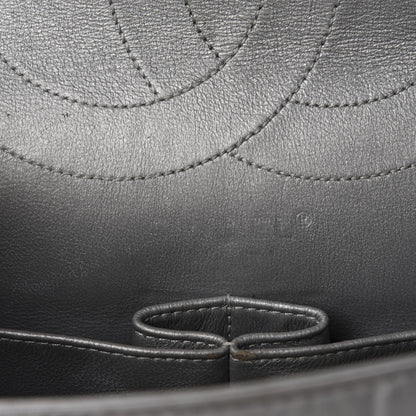 Chanel Metallic Aged Calfskin Quilted 2.55 Reissue 227 Flap Argent Fonce 12 of 23