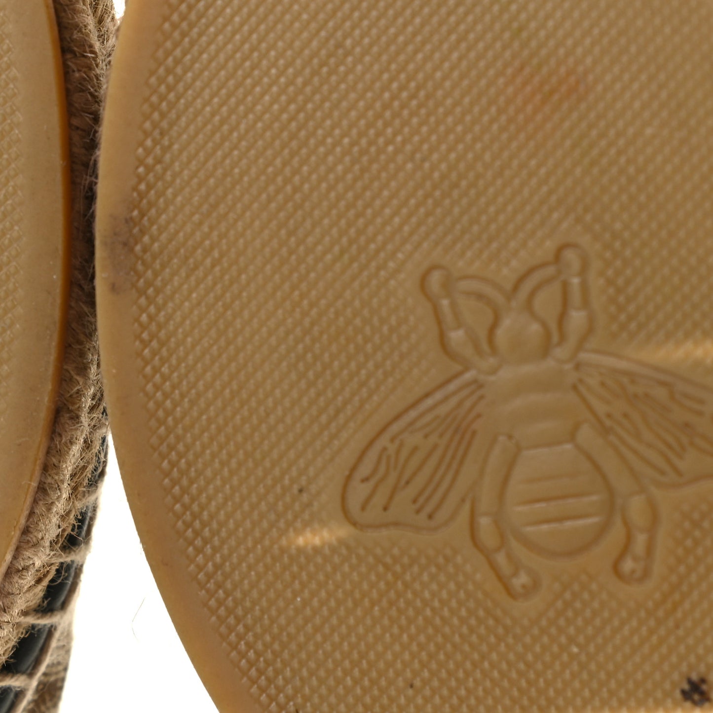 Monogram Matelasse GG Marmont Espadrille 20mm Slide Sandals 37 Beige Ebony Black