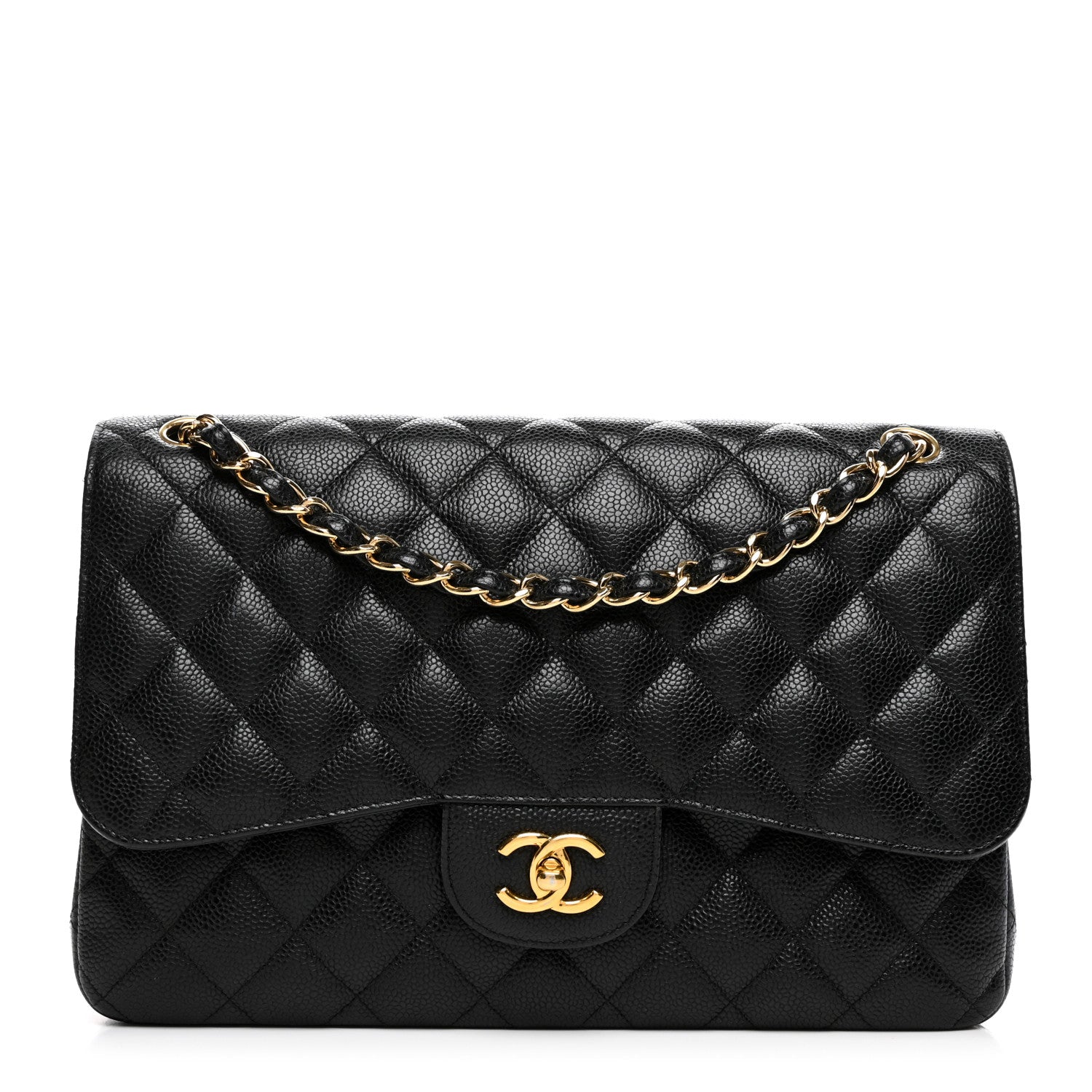 Chanel Caviar Quilted Jumbo Double Flap Black 1 of 10