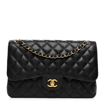 Chanel Caviar Quilted Jumbo Double Flap Black 1 of 10