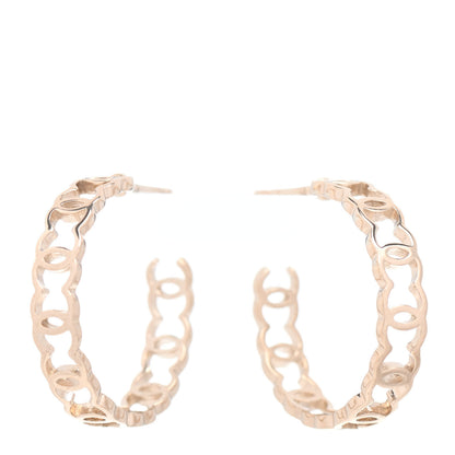Chanel Metal CC Hoop Earrings Gold 1 of 4
