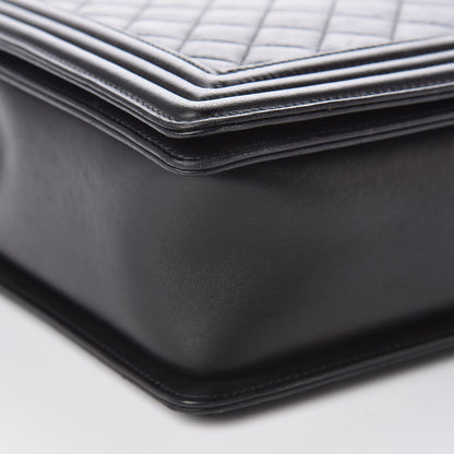Chanel Lambskin Quilted Large Boy Flap Black 11 of 12