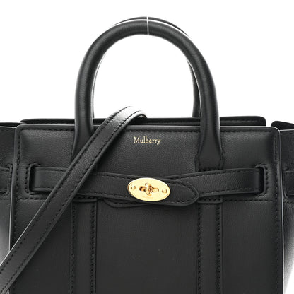 Mulberry Small Classic Grain Micro Bayswater Zip Tote Black 7 of 9