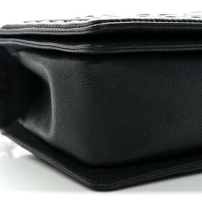 Chanel Caviar Stitched Medium Boy Flap Blue 9 of 14