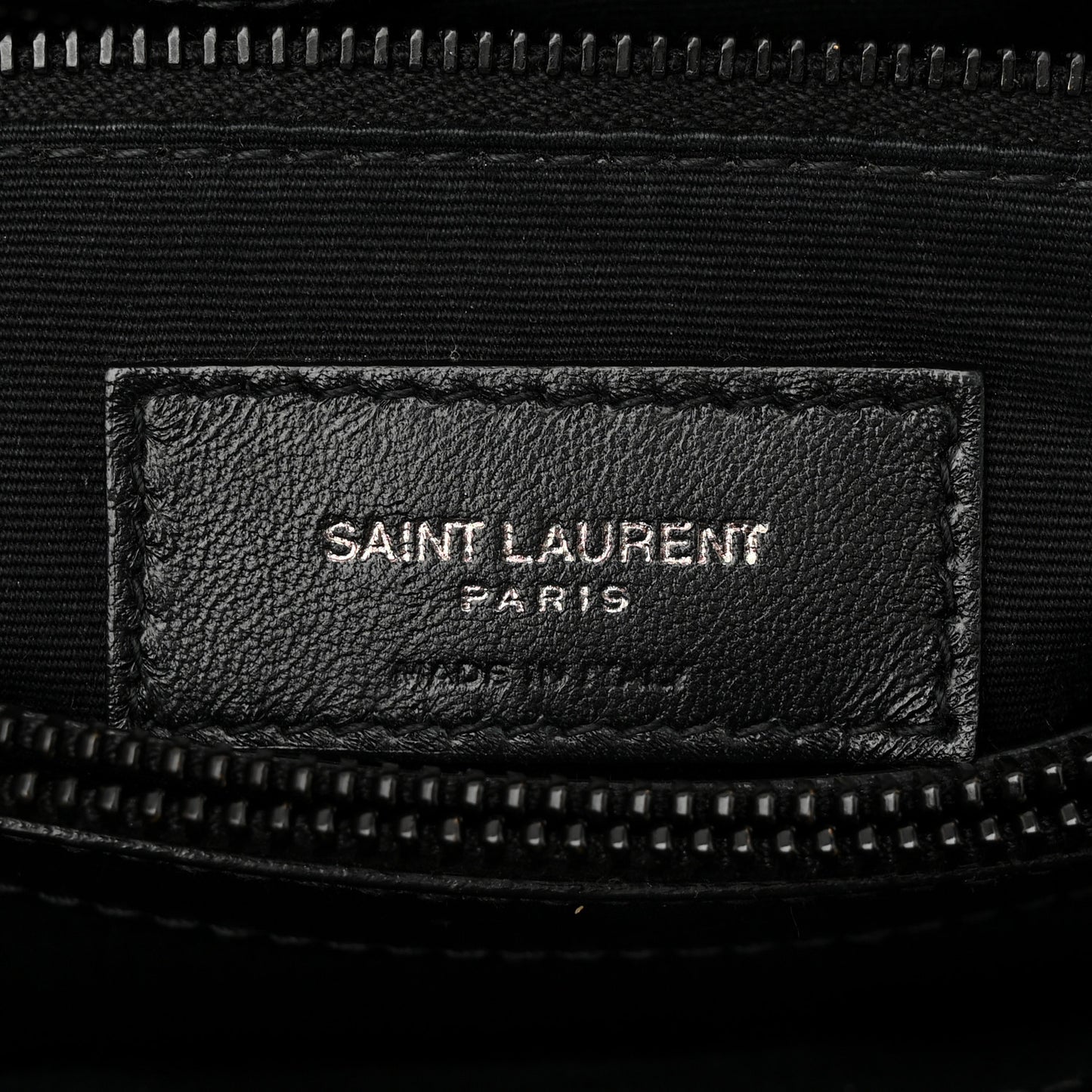 Calfskin Y Quilted Monogram Monochrome Medium Loulou Chain Satchel Black