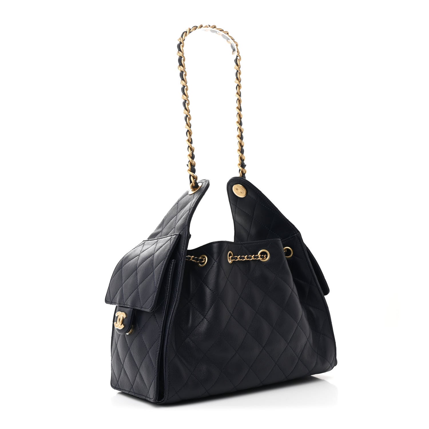 Chanel Caviar Quilted Small Chanel 25 Handbag Dark Navy 3 of 10