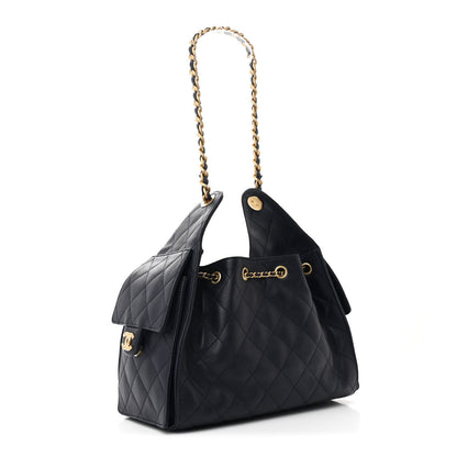 Chanel Caviar Quilted Small Chanel 25 Handbag Dark Navy 3 of 10